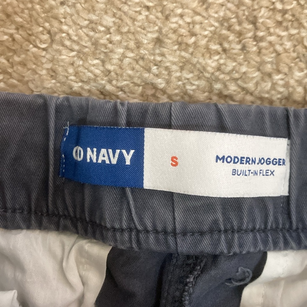 Men's Navy Jogger Pants - Picture 2 of 4